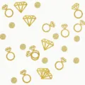 Gold glitter wedding confetti table scatter diamond ring just married party decor items - Valentine Ring Confetti (CF069) / 100 Pieces/Pack