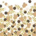 Baby shower confetti decorations, onesie and gold glitter leaf paper pieces set for party. - 100 Pieces/Pack (Gold Leaves Baby Onesie Confetti)