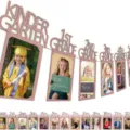 Kindergarten to 12th grade photo banner school graduation party decoration garland frame. - Pink