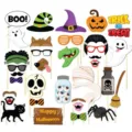 Halloween photo booth props set party funny paper decorations for holiday spooky event supply - 35 Pieces Set
