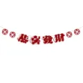 Rote Glitzer Chinesisches Neujahr Banner Hängende Dekoration für Frühlingsfest Feier. - Ich Wünsche Dir Wohlstand