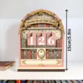 Wooden book reading tracker arch shaped desk decor annual reading goal tracker 15cm - Flat Thickness 4mm / Soft Pink
