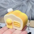 Cute mini bread house resin figurine DIY accessory for phone case decoration and cute room decor. - Style H House, 1 Piece, 35x50mm