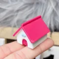 Mini cute resin house charm for DIY phone case cream glue and micro landscape decoration accessories. - House Style C (27*34mm)