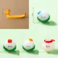Cute Dragon Boat Festival rice dumpling resin figurines set, mini cute cartoon desktop decor. - Cartoon Dragon Boat Festival: 1 Dragon Boat & 4 Zongzi