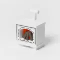 Dollhouse miniature LED glowing fireplace model decorative toy ornament for doll house decor - Mini Fireplace Lamp White (Flickering Flame)
