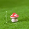 Miniature red white polka dot mushroom figurine moss landscape DIY craft decoration ornament. - No. 1 Mushroom