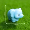 Mini figurine éléphant résine bleue, animal dessin animé mignon pour déco micro-paysage. - 2# Petit éléphant