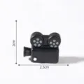 Miniature black vintage movie camera model for dollhouse DIY decor 2.5cm ornament - Projector