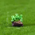 Miniatuur hars bonsai boom figuur mos microlandschap DIY decoratie accessoire klein ornament - Nr. 4 groene potplant