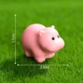 Mini statuetta ippopotamo rosa in resina per micro paesaggio fai da te giardino decoro - 5# Ippopotamo