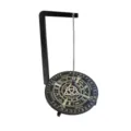 Wooden pendulum dowsing board with crystal pendant stand divination set for altar spiritual decor. - Mysterious Geometric Pattern