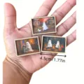 Halloween Miniature Wooden Frame Art Wall Decoration Dollhouse Ghost Painting Decor Set - Style 1