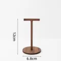 Wooden Vintage Earring Display Stand T-Shaped Jewelry Holder Dark Brown Wood Finish - Walnut Earring Rack Small