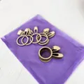 Wooden bunny ear napkin rings, creative table decor for Easter, hotel, restaurant and banquet. - 12 Pieces