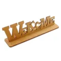Wooden welcome home table sign rustic cutout desktop decor wedding party ornament - WELCOME