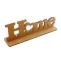 Rustic wooden Home sign desktop decoration with cute heart cutout for warm interior home decor - Home
