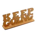 Wooden desktop ornament KEEP GOING letter sign creative hollow wooden home decor display prop - KEEP GOING