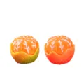 Cute orange shape toy container, vibrant color variant, perfect desktop decor and mini gift. - 2 Peeled Oranges