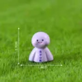 Leuke paarse mini hars pop figuur voor mos landschap DIY tuin decoratie bureau ornament. - Paarse pop nr. 6
