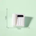 Miniature white telephone resin charm for dollhouse DIY decoration and micro landscape display. - Landline Phone