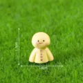 Cute mini yellow figurine ornament for moss garden landscape, micro DIY accessory 1.7cm - Yellow Doll No. 7