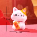 Cute lucky cat car dashboard ornament resin miniature lucky cat desktop decoration gift - Fortune Cat