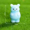 Mini statuetta orso in resina blu giocattolo micro paesaggio carino decorazione 2.6x1.5cm - 8# Orso polare