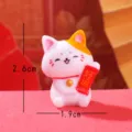 Cute lucky cat car ornament resin miniature cute desktop decoration 2.6cm good luck - Lucky Cat