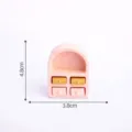 Miniature pink arch cabinet dollhouse furniture tiny DIY landscape resin decor item SKU - 1# Cabinet