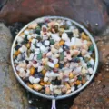 Colorful natural small pebbles for aquarium substrate landscaping and plant pot decoration, premium gravel. - 1 Jin / 0.5kg (0.7-1.5cm) / Five-Flower