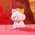 Cute lucky cat car dashboard ornament resin figurine mini lucky cat decor desktop toy - Ingot Cat