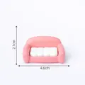 Miniature dollhouse pink sofa furniture micro landscape diy cute home decoration accessory - 3# Sofa