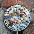 Colorful natural polished pebbles and gravel stones for aquarium landscaping and plant pot decoration. - 1 Jin / 0.5kg (1.5-2.5cm) / Five-Flower