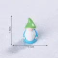 Miniatura figura de enano micro paisaje suculenta nieve escena DIY decoracion azul - 1# Verde