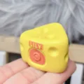 Cute yellow cheese house resin figurine accessory for DIY crafts and mini landscape decor - Style I House, 1 Piece, 30x40mm