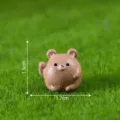 Miniature resin brown bear figurine micro landscape fairy garden moss ornament decor toy - No. 11 Small Round Bear