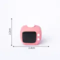 Miniature pink cat TV dollhouse resin ornament DIY craft accessory decor item 2.2x2.4cm - 6# Television