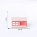 Miniature pink dollhouse cabinet furniture micro landscape diy decoration ornament size 4.3x2.3cm - 8# Cabinet