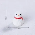 Figura de muñeco de nieve de resina en miniatura con bufanda roja, ideal para decoración de nieve. - 8# Muñeco de Nieve