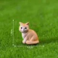 Mini resin cat figurine for moss micro landscape DIY decoration and miniature garden decor. - No. 21 Small Yellow Cat