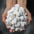 Natural white pebbles for aquarium landscaping and flowerpot decoration, smooth small decorative stones. - 1 Jin / 0.5kg (2.0-4.0cm) / White Stone