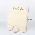 Wooden arch donut display stand with pegs, 37.5x26cm party dessert holder for wedding. - Arched