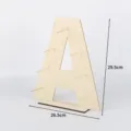 Wooden Letter A Shape Display Stand, Wooden Pegboard for Donut and Dessert Presentation - Letter A Shape
