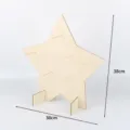 Wooden star donut display stand party dessert holder pastry rack 38cm wooden stand - Star