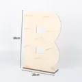 Wooden letter B shape donut display stand dessert party cookie rack 30x20cm decor - Letter B Shape
