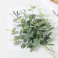 Artificial eucalyptus money leaf branch for wedding floral arrangement and home decor. - Single Money Leaf Stem