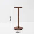 Wooden vintage T-shaped earring display stand jewelry holder for desktop retail photography - Walnut Earring Rack Large