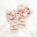 Día de la Madre DIY jarrón de madera flor artesanía adorno de escritorio regalo láser. - Estilo 1