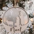 Houten acryl Kerst kerststal hangend ornament voor feestelijke boom decoratie. - Aangepast / A-5